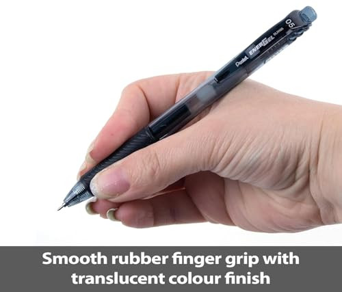 Pentel EnerGel-X Retractable Liquid Gel Pen 0.5mm Needle Tip Red Ink, Box of 12 (BLN105-B)