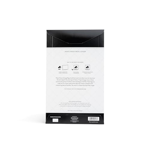 Formaticum - 15-Pack Cheese Storage Bags - 6.25 x 11 Wax Paper Bags to Keep Cheese or Charcuterie Fresh - Professional Grade Cheese Paper for Wrappin