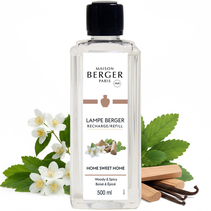 MAISON BERGER Home Sweet Home Lampe Berger Refill, 500 ml (16.9 fl oz), 2-in-1 Catalytic System, Neutralizes Odors and Diffuses Fragrance, Green Note