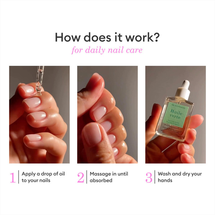 Manucurist Green Oil Nail Care - Nail & Cuticle Oil for Nails - Nourishes and Regenerates Nails and Cuticles - Promotes Growth - Blend of 6 Oils - 99