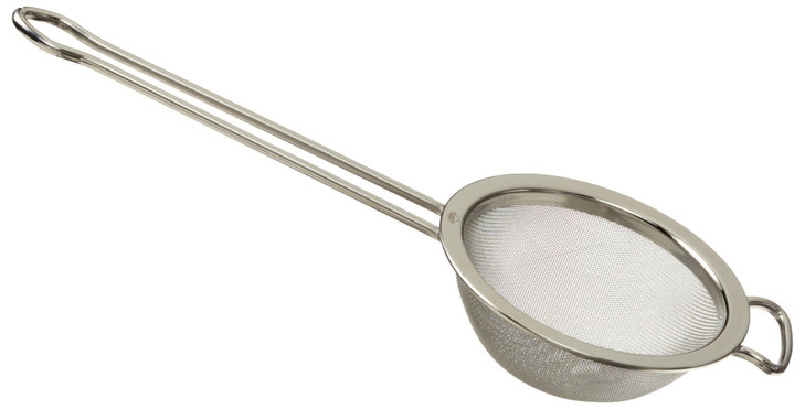 Kuchenprofi Mesh Strainer with Handle - Stainless Steel Fine Mesh Sieve for Smooth Sauces and Broths (5-Inch)