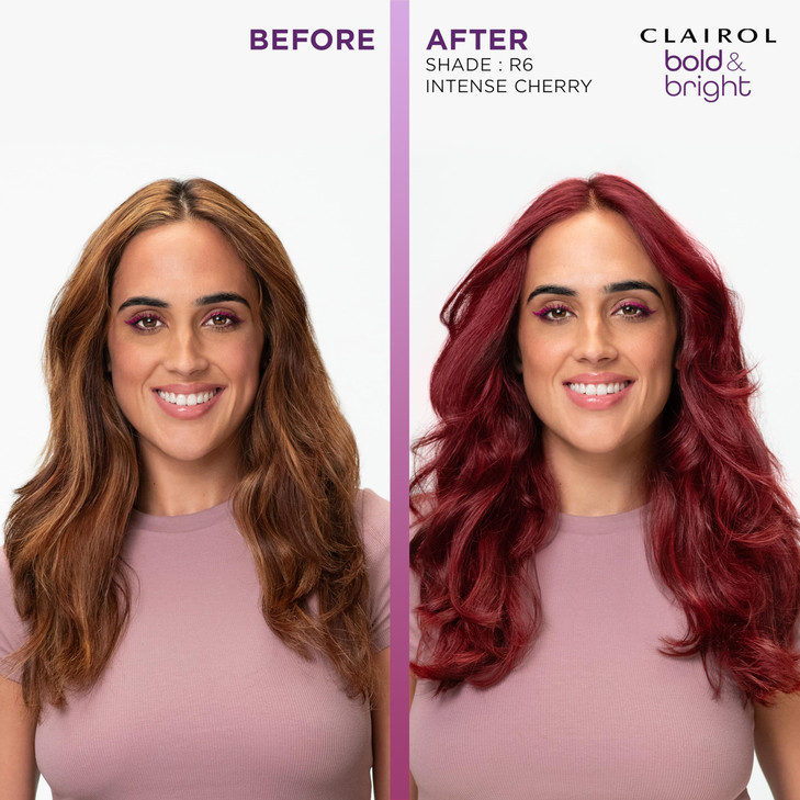Clairol Bold & Bright Permanent Hair Dye, V3 Intense Passion Plum Hair Color | Intense Vibrancy + Moisturizing Shine | Includes Color Boost Glaze to