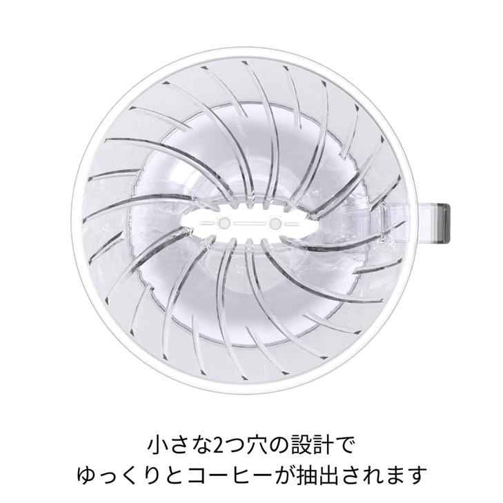 Hario Pegasus Flat Bottom Dripper, Size 02, Clear