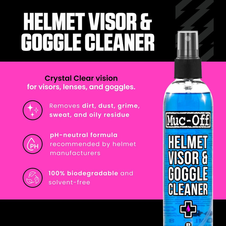 Muc-Off Visor, Lens, And Goggle Cleaner Blue, 250Ml