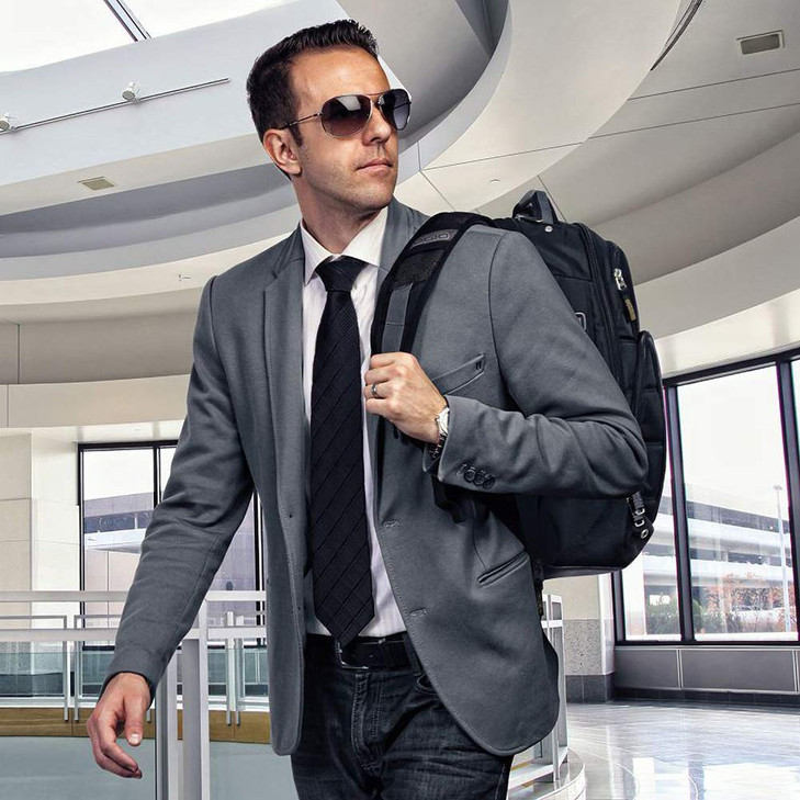OGIO 411069-BLACK Business Excelsior 17" Laptop Backpack/Rucksack, Black/Silver