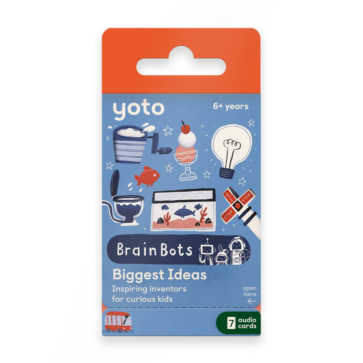 YOTO BrainBots: Biggest Ideas  7 Audio Cards for Use with Player & Mini All-in-1 Audio Device, Educational & Screen-Free Listening with Fun Stories