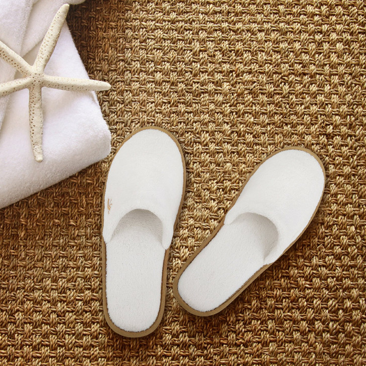 BERGMAN KELLY - Spa Slippers - Disposable Indoor House Slippers - Closed Toe House Shoes for Men & Women - Value Pack Hotel Indoor Shoes for Guests -