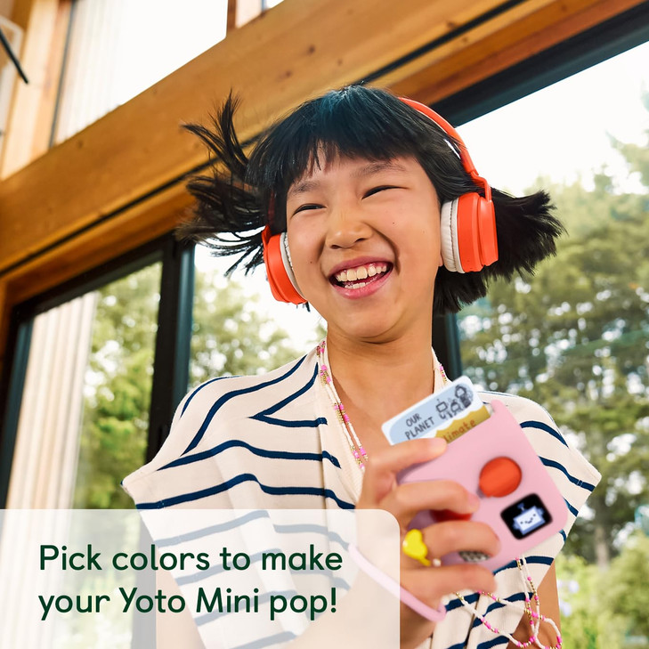 Yoto Mini Adventure Jacket in Think Pink with Matching Wrist Lanyard  Accessory for Kids Mini Audio Player, Anti-Slip Silicone Skin Cover, Fitted Pr