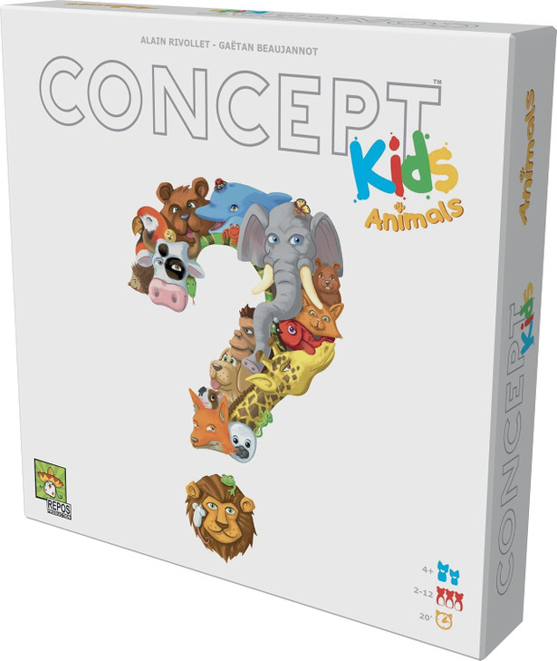 Concept Kids Animals - Cooperative Animal Guessing Game for Children! Fun Family Board Game for Kids & Adults, Ages 4+, 2-12 Players, 20 Minute Playt