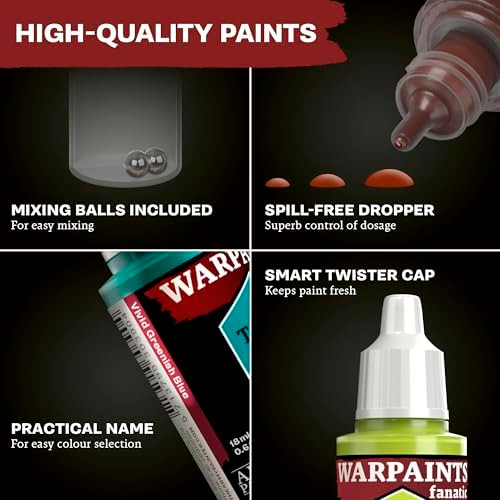The Army Painter, Warpaints Fanatic Flexible Triad: Cool Reds, 6 x 18 ml acrylic paints - Miniature quality hobby paint for Dungeons and Dragons (DnD