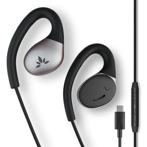 Avantree Resolve  USB-C Wired Open-Ear Earbuds w/Mic & Over-Ear Hook, for Women, Kids & Young Men w/Small Ears, Ideal for Office, Outdoor & Home (Sm