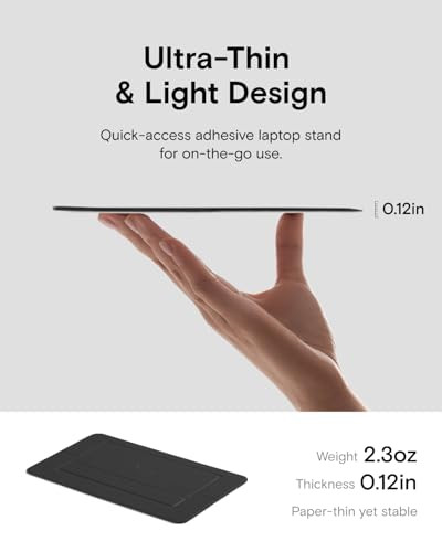MOFT Laptop Stand for Desk, Adhesive Airflow Laptop Cooling Stand for Heat Dissipation with 2 Adjustable Viewing Angles, Foldable & Portable Computer