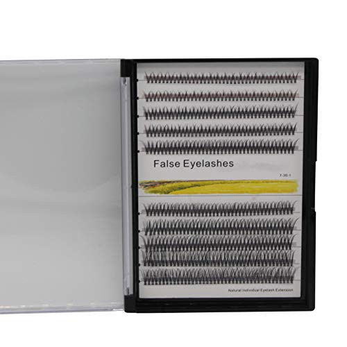 1Tray,400-count Beauty Nature Long Fishtail Style Individual Fake False Eyelashes Clusters Mixed 8-16mm High Volume 3D Eye Lashes Extensions Makeup T