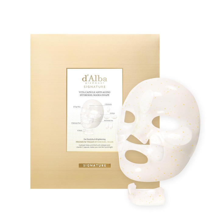 d'alba Piedmont Signature Vita Capsule Hydrogel Mask 8-Shape 1BOX (4 Sheets)