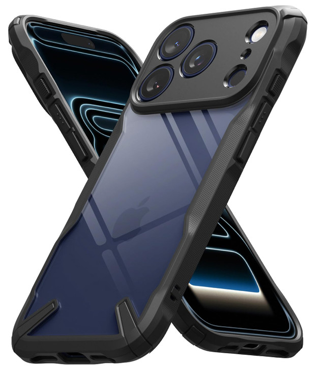 Ringke Fusion-X for iPhone 17 Pro Max Case [Precise Cutouts for Camera Lenses] Augmented Bumper Heavy Duty Shockproof Protective Cover - Black