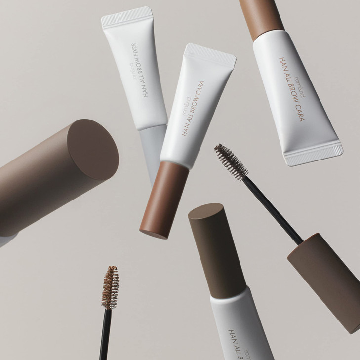 rom&nd Han All Brow Cara 02 Mild Woody - Natural Fluffy Eyebrow Mascara for Vivid, Long-Lasting Color & Effortless Definition (0.3175 Oz)
