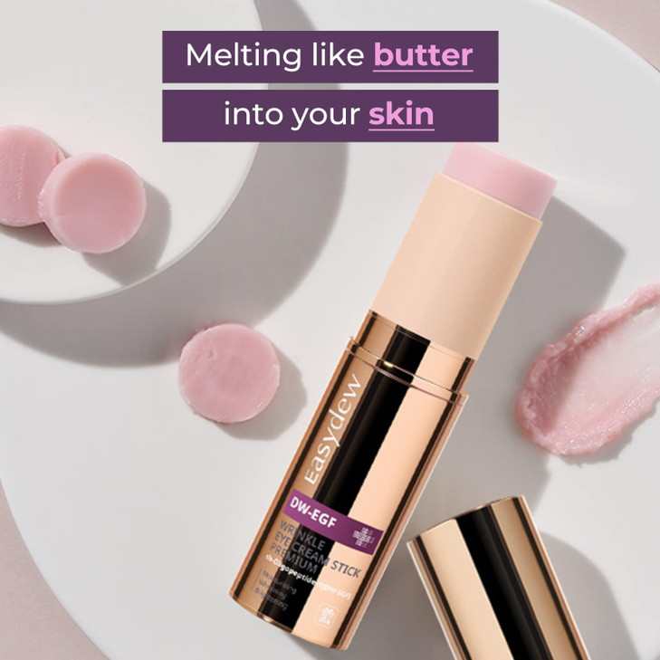 EASYDEW EGF Plumping Peptides Eye Stick Balm for Fine Lines, Wrinkles & Sagging Skin, On-the-go Dark Circle Under Eye Treatment I Not Tested on Anima
