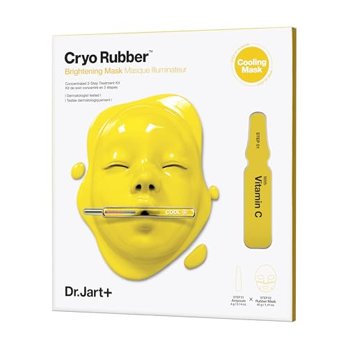 Dr.Jart+ Cryo Rubber Brightening Korean Face Mask with Niacinamide| Korean Skin Care | Travel Size, 1 Pack