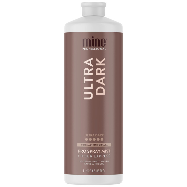 MineTan Spray Tan Solution | Ultra Dark - Fake Tanning Mist Best for Deep Bronzed Glow Skin Finish, Fast Drying, 1 Hour Express, Hydrating, Salon Pro