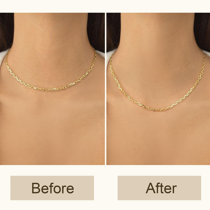 FAMARINE 3 PCS Gold Necklaces Extender Chain for Women Dainty Gold Extension Bracelets Link for Jewelry