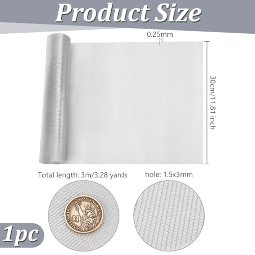 OLYCRAFT 3m/9.8 Ft Aluminum Sculpting Wire Mesh 11.8 Inch Aluminum Wire Mesh Roll for Sculpting Clay Craft Wire Mesh Metal Mesh Sheet Sculpting Mesh