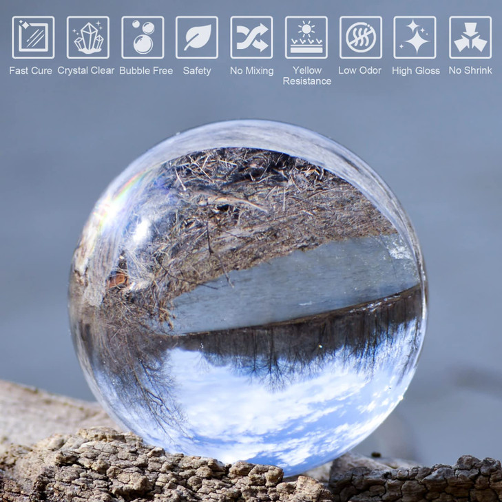 LET'S RESIN UV Resin, Upgraded 500g Crystal Clear UV Resin Hard, Low Odor Ultraviolet Epoxy Resin, UV Light Cure Solar Sunlight Activated Glue for Je