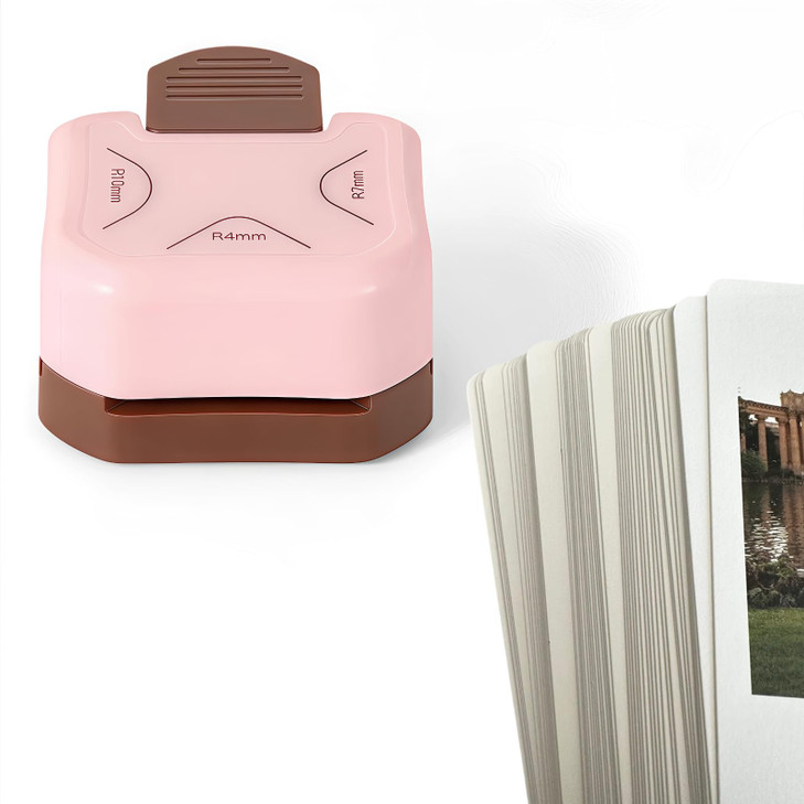 QIQQIKIN Corner Rounder Punch Pink,Paper Punches for Crafting,Cardstock,Edge Cutter,Scrapbook,Card Making Supplies,Journaling Accessories, Photos Car