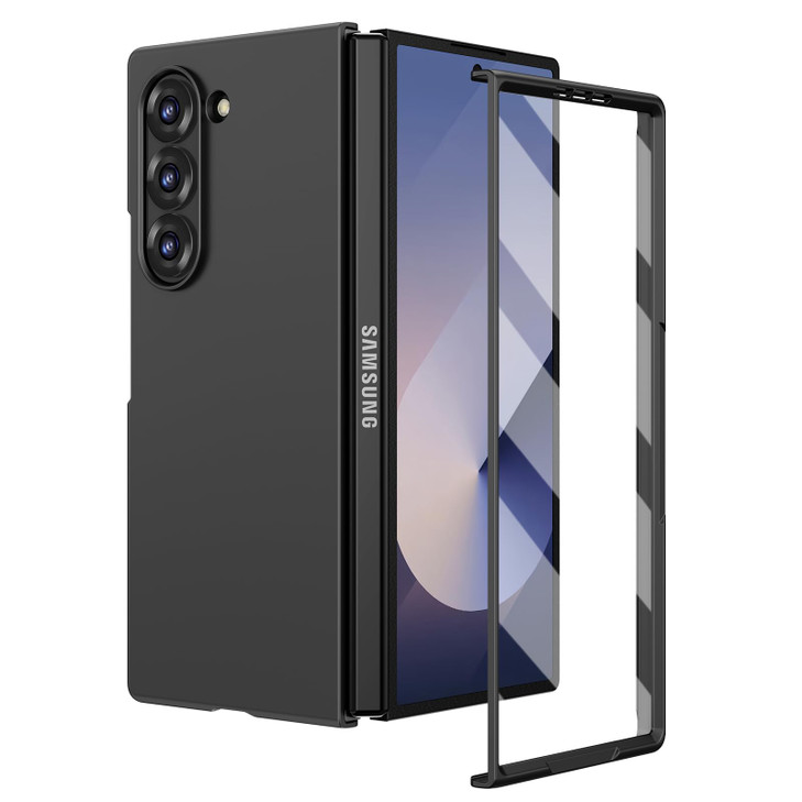 Ruky for Samsung Galaxy Z Fold 6 Full Body Case, with Built-in Screen Protector & Support Wireless Charging Slim Protective Phone Case for Samsung Ga