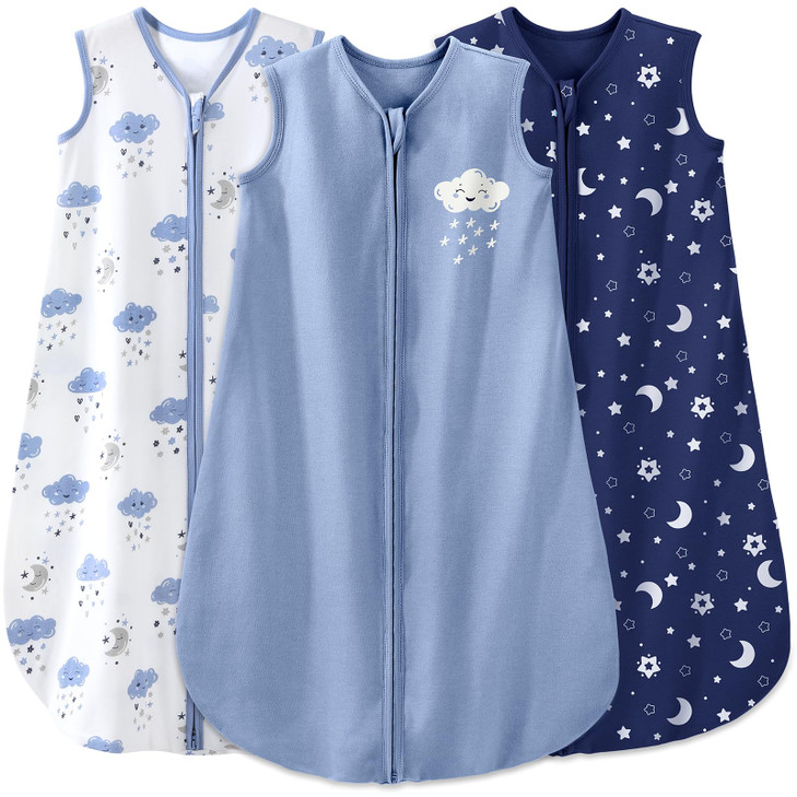 Yoofoss Baby Sleep Sack 0-6 Months Baby Wearable Blanket 100% Organic Cotton 2-Way Zipper TOG 0.5 Toddler Sleeping Sack 3, Lightweight Sleep Sacks fo
