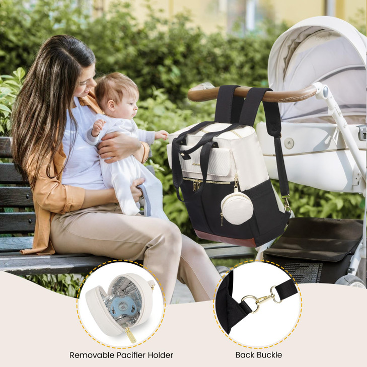 LOVEVOOK Diaper Bag Backpack,Diaper Tote Bag with Insulated Pockets,Baby Bag for Girl Boy with Changing Pad,Large Baby Diaper Bag with Pacifier Case,