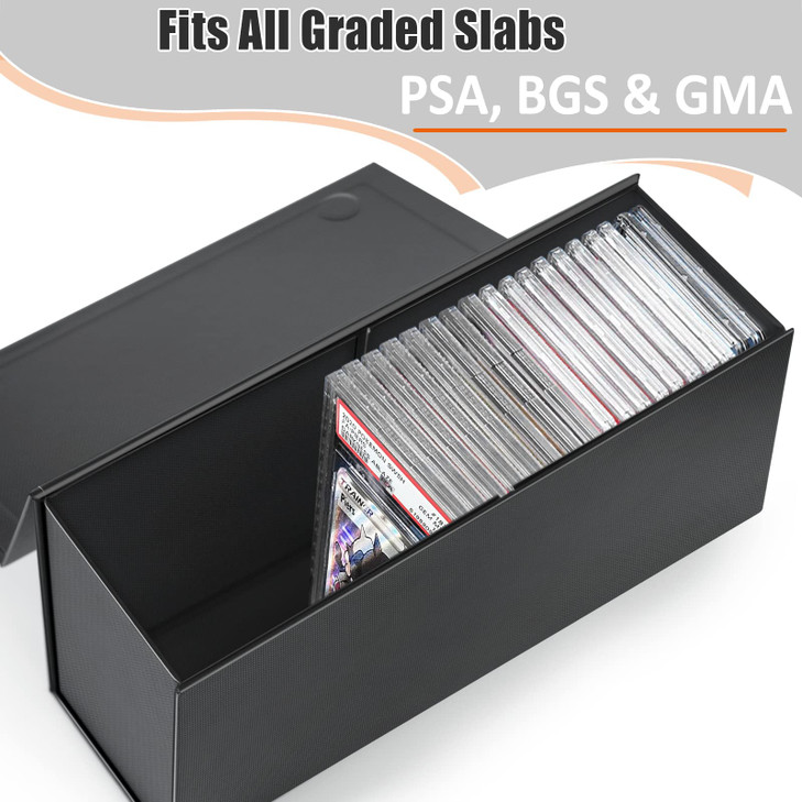 tutata PSA Graded Card Storage Box, PSA Graded Card Storage Holder Container Trading cards Boxes - 2 Pack