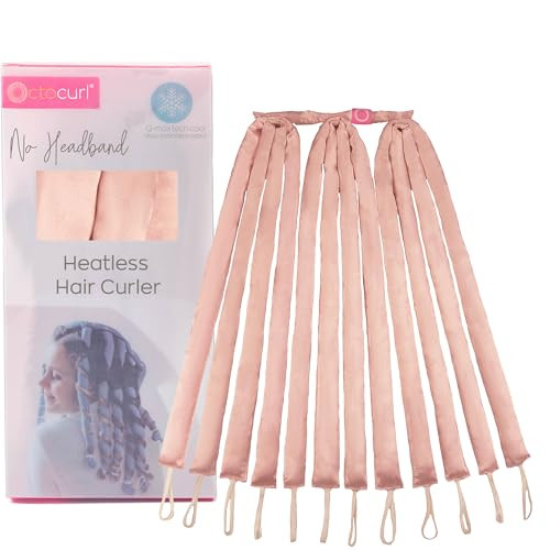 Octocurl No Headband Heatless Curlers for Medium to Thin Hair  Lightweight Curling System for Controlled, 360° Heat-Free Curls