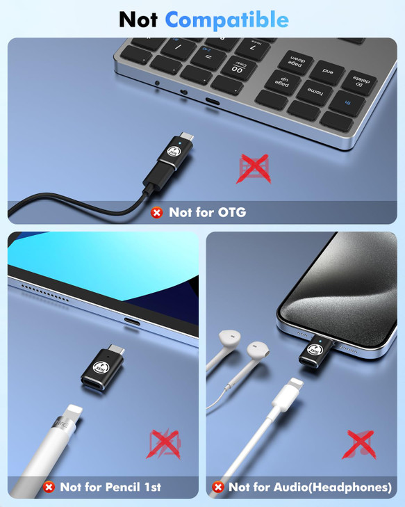 MoKo Lightning Female to USB C Male Adapter 4 Pack, Lightning USB C Adaptor for iPhone 15/16 Pro/16 Pro Max/Plus, Galaxy S24, iPhone to USB C Adapter