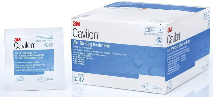 Cavilon 1.0 Milliliter Wipe, Sterile, No Alcohol, No Sting, Box of 50