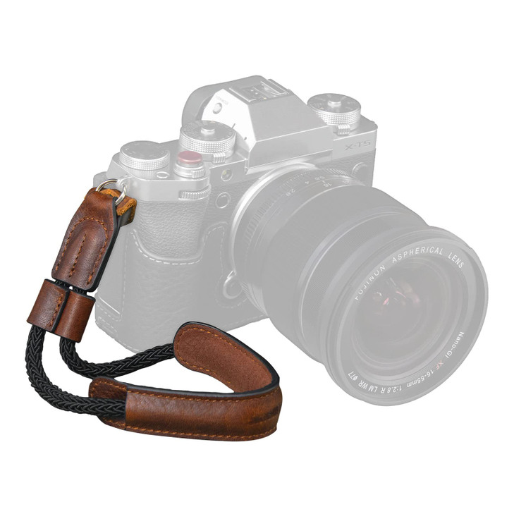 SMALLRIG Camera Wrist Strap, Vintage Leather Camera Hand Strap for DSLR SLR Mirrorless, Adjustable Safety for Fujifilm X-T5 X-T4 X-T3 X-T30 X-E4 X100