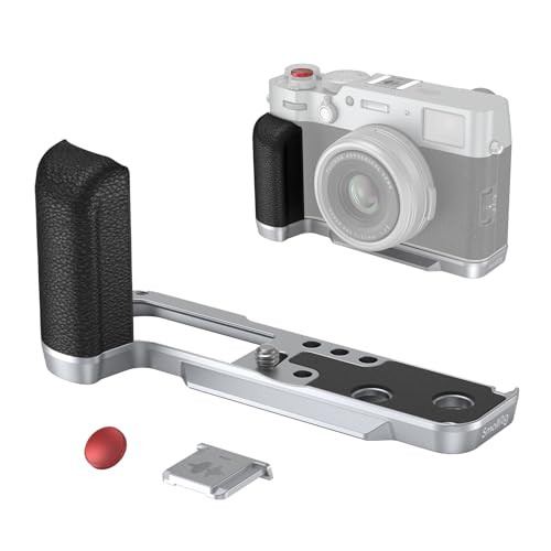 SmallRig X100VI / X100V Handgrip L-Shape Grip with Quick Release Plate for Arca, Lightweight Silicone Side Handle, Shutter Button and Hot Shoe Cover
