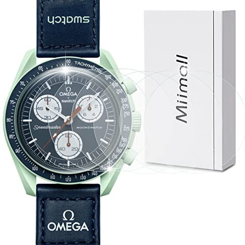Miimall (6 Pack) Compatible for OMEGA X SWATCH BIOCERAMIC MOONSWATCH Screen Protectors, Soft TPU Anti-Scratch Bubble Free HD Clear Screen Protector F