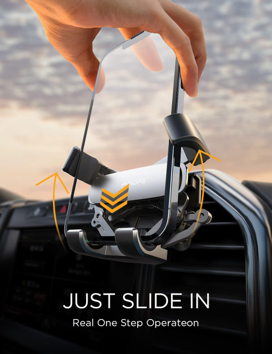 AINOPE Car Phone Holder Mount Vent 2025 Gravity Air Vent Phone Holders for Your Car for iPhone 16 Pro Max with Vent Clip Hand Free Cell Phone Car Mou