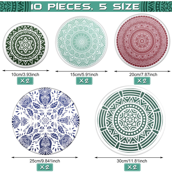 Patelai 10 Pcs Bowl Covers Reusable in 5 Size Stretch Cloth Fabric Elastic Food Storage Bowl Covers Bread Sourdough Lids for Proofing Food Fruits Lef