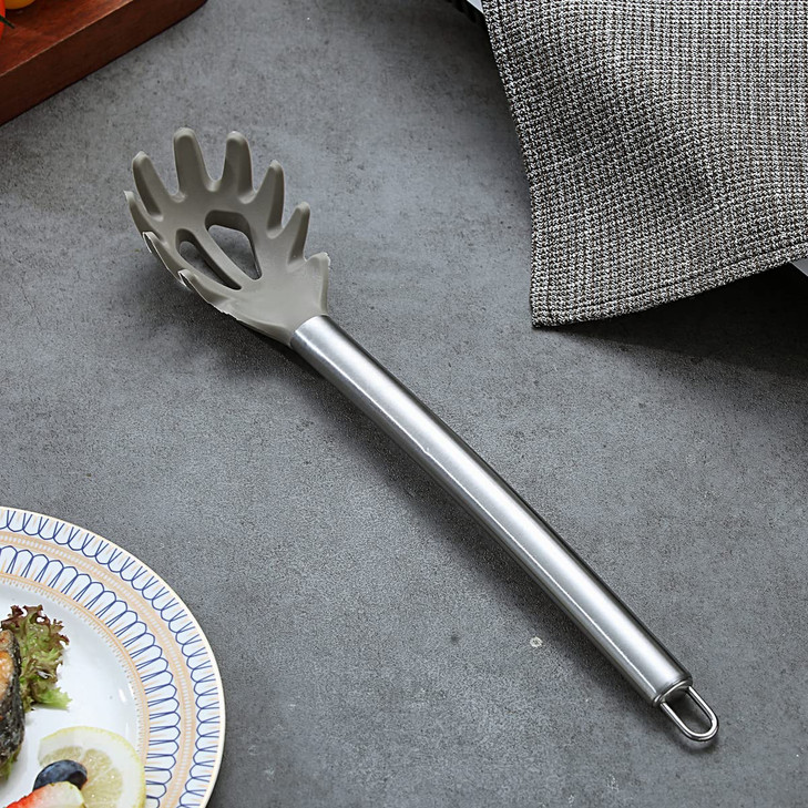 Berglander Spaghetti Spoon Non-stick Silicone Pasta Server, Spaghetti Server For Cooking, Pasta Fork, Noddle Fork, Dishwasher Safe, Easy to Clean