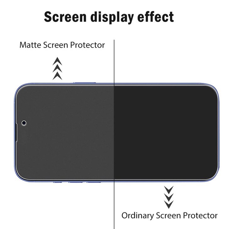 MAYtobe [2-Pack Matte Screen Protector for iPhone 16 Tempered Glass, Anti-Fingerprint, Smooth as Silk, Anti Scratch, Anti-Reflection, Easy to Install