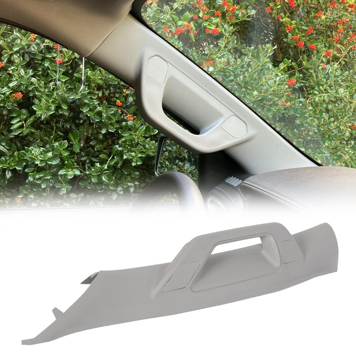 ECOTRIC A Pillar Grab Handle Assist Panel Compatible with 2014-2019 Chevy Silverado GMC Sierra Grab Bar Gray Left Driver Side Replacement for 2328508