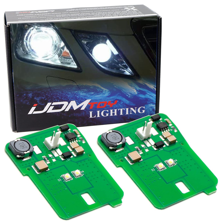iJDMTOY White LED Parking Position Light Circuit Board Kit Compatible With 2010-2013 Mercedes W212 E-Class E350 E550 E63 AMG Pre-LCI