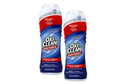 OxiClean Max Force Gel Stick, Laundry Stain Remover for Set-In Stains, 6.2 Fl Oz (Pack of 2)