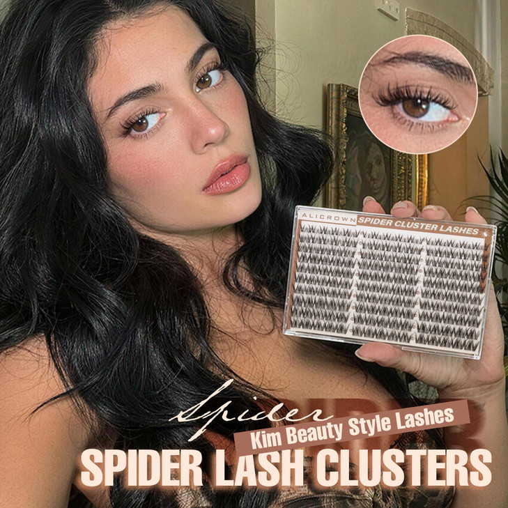 Spider Lashes Clusters 8mm-14mm Natural Eyelash Clusters Kim K Style Wispy Breeze Lash Clusters Eyelash Extensions 150Pcs Short Lash Extensions with