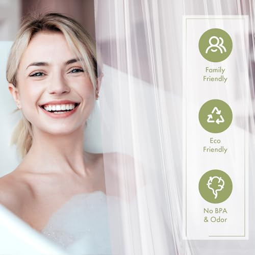 AmazerBath Shower Curtain Liner, 72x72 Clear Shower Curtain Liner, Waterproof Plastic Shower Liner, Cute Lightweight PEVA Shower Curtain for Bathroom