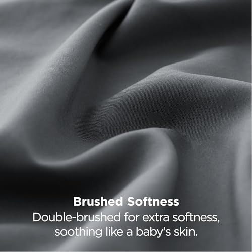 Bedsure Pillow Cases Queen Set of 2 - Dark Grey Double Brushed Microfiber Pillowcases 2 Pack, Super Soft Cooling Pillow Case Covers with Envelope Clo