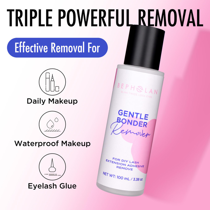 BEPHOLAN Cluster Lash Glue Remover 100ml, DIY Eyelash Extension Remover