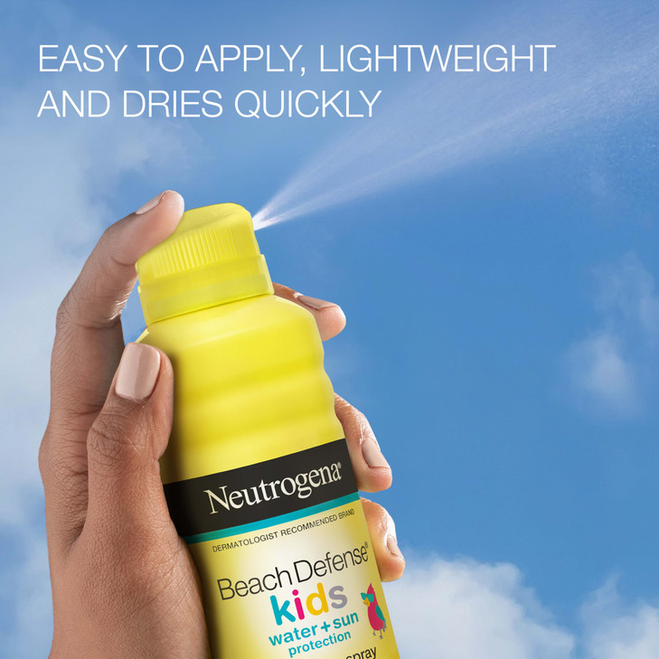 Neutrogena Beach Defense Kids Sunscreen Spray SPF 70, Water-Resistant Spray Sunscreen, Broad Spectrum Protection, Oxybenzone-Free & Fast-Drying, Beac