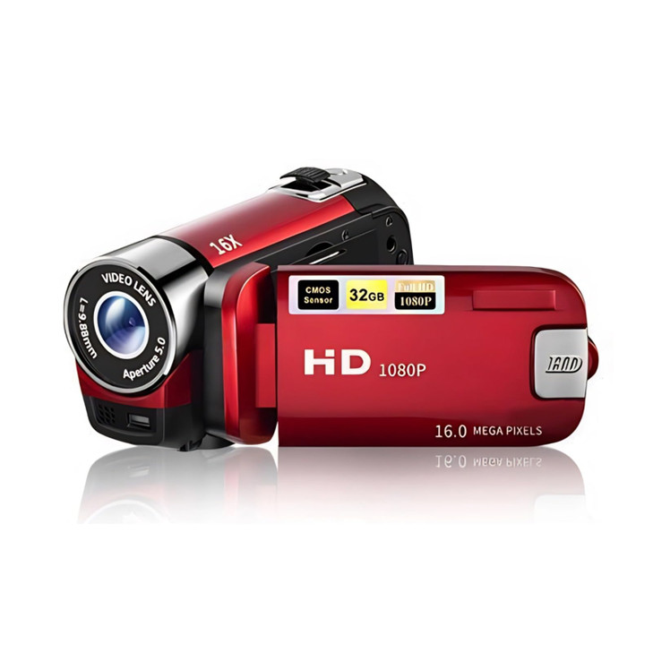 Video Camera Camcorder, 1080P 16MP DV Camera Vlogging Recorder, 2.7in TFT 270 Degree Rotatable 16X Zoom Digital Camera for Teens Students Boys Girls